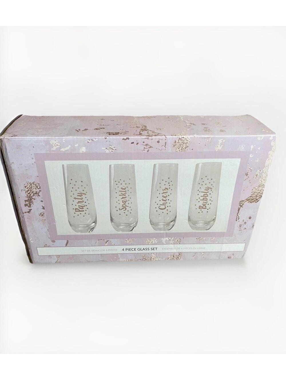 4-Piece Glass Set,Vintage New,Celebration Set,Glass Gift Set [COPY]